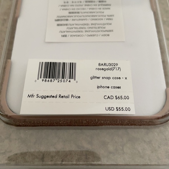 Kate Spade iPhone X Case Rose Gold - Picture 3 of 3